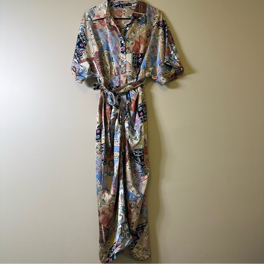 SHEIN Floral Patchwork Blouse
